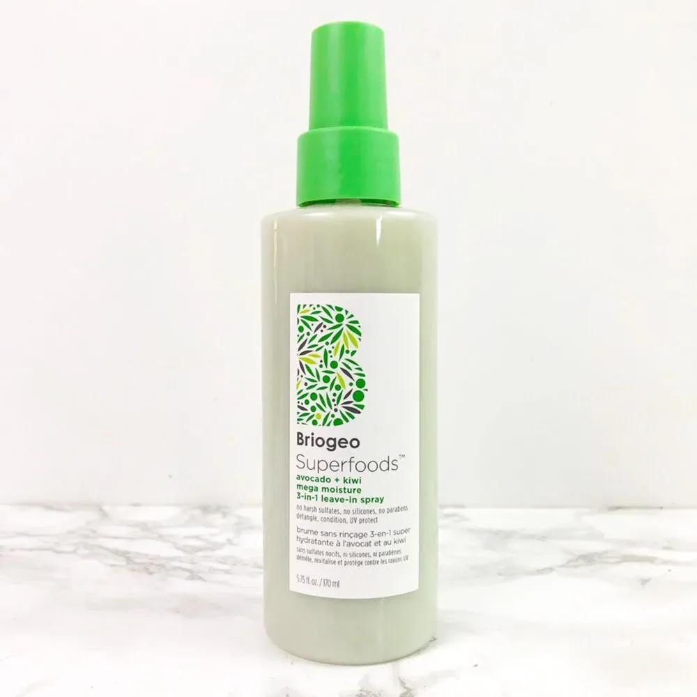 NEW Briogeo Avocado + Kiwi Mega Moisture Leave-in Conditioner Spray